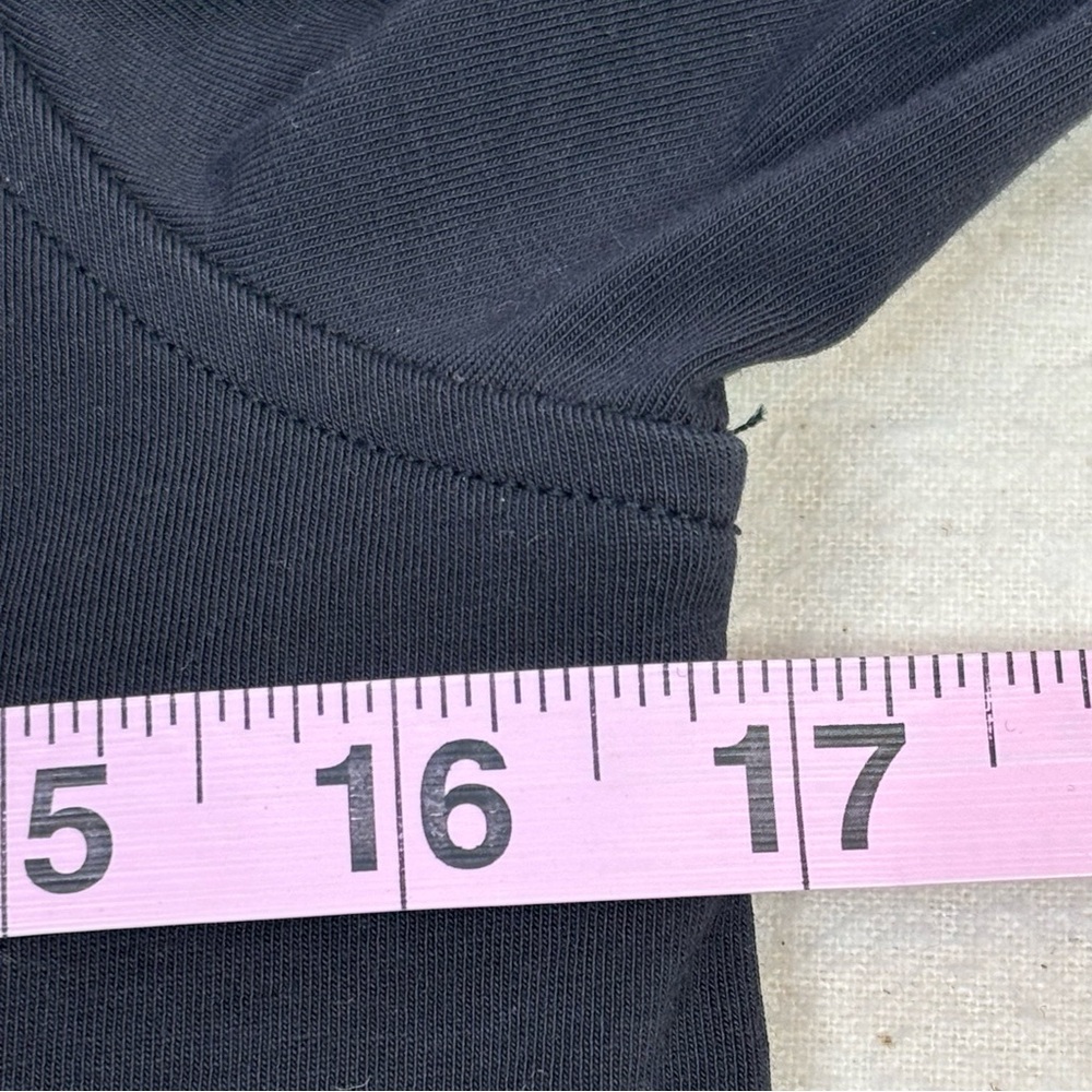 🍋Lululemon Cotton Wrap Front T-Shirt Dress Size 4 Black Soft Pima Cotton in EUC! - Picture 10 of 12